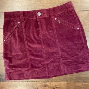 Athleta Maroon Red Velvety Skirt Women 8